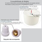 Cúpula Abajur Cilíndrica Cp-7005 Ø18x18cm Laranja