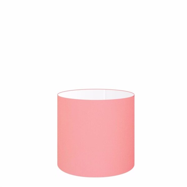 Cúpula Abajur Cilíndrica Cp-7005 Ø18x18cm Rosa Bebê