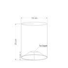 Cúpula Abajur Cilíndrica Cp-7006 Ø18x25cm Caqui