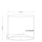 Cúpula Abajur Cilíndrica Cp-7007 Ø20x22cm Lillás