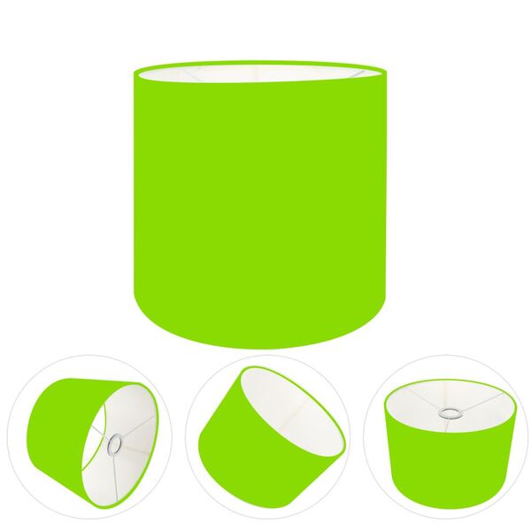 Cúpula Abajur Cilíndrica Cp-7008 Ø20x25cm Verde Limão