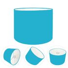 Cúpula Abajur Cilíndrica Cp-7012 Ø30x25cm Azul Turquesa