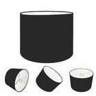 Cúpula Abajur Cilíndrica Cp-7012 Ø30x25cm Preto