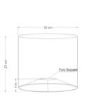 Cúpula Abajur Cilíndrica Cp-7014 Ø35x21cm Café