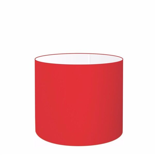 Cúpula Abajur Cilíndrica Cp-7015 Ø35x25cm Vermelho