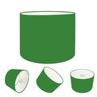 Cúpula Abajur Cilíndrica Cp-7016 Ø35x30cm Verde Folha