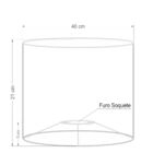 Cúpula Abajur Cilíndrica Cp-7017 Ø40x21cm Linho Bege