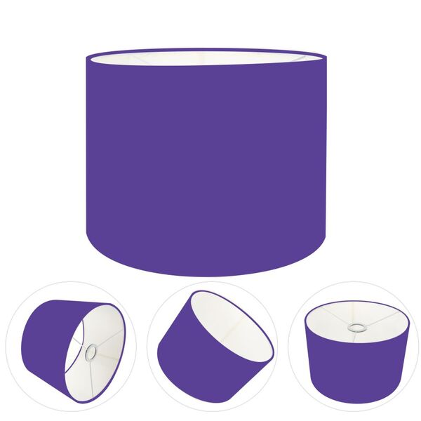 Cúpula Abajur Cilíndrica Cp-7020 Ø45x21cm Roxo
