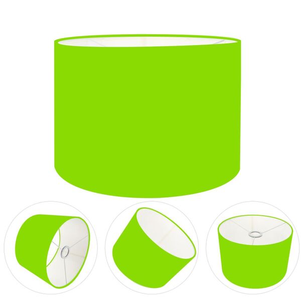 Cúpula Abajur Cilíndrica Cp-7020 Ø45x21cm Verde Limão