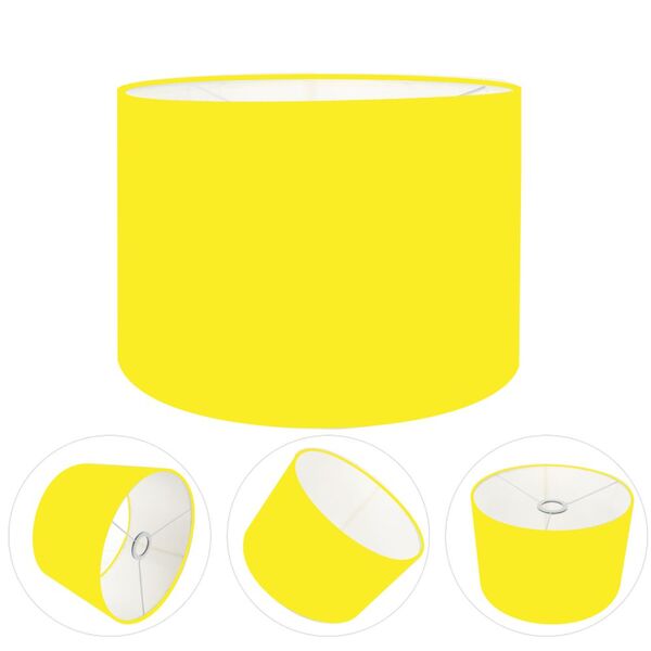 Cúpula Abajur Cilíndrica Cp-7022 Ø45x30cm Amarelo