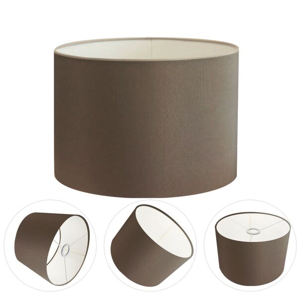 Cúpula Abajur Cilíndrica Cp-7022 Ø45x30cm Caqui