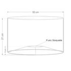 Cúpula Abajur Cilíndrica Cp-7023 Ø50x21cm Laranja