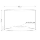 Cúpula Abajur Cilíndrica Cp-7024 Ø50x25cm Rosa Pink