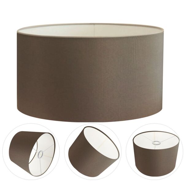 Cúpula Abajur Cilíndrica Cp-7025 Ø50x30cm Caqui