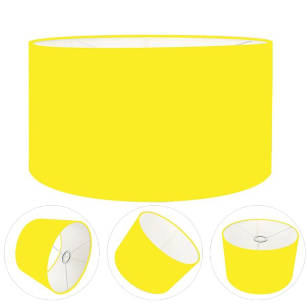 Cúpula Abajur Cilíndrica Cp-7027 Ø55x30cm Amarelo