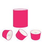 Cúpula Abajur Cilíndrica Cp-8001 Ø13x15cm Rosa Pink