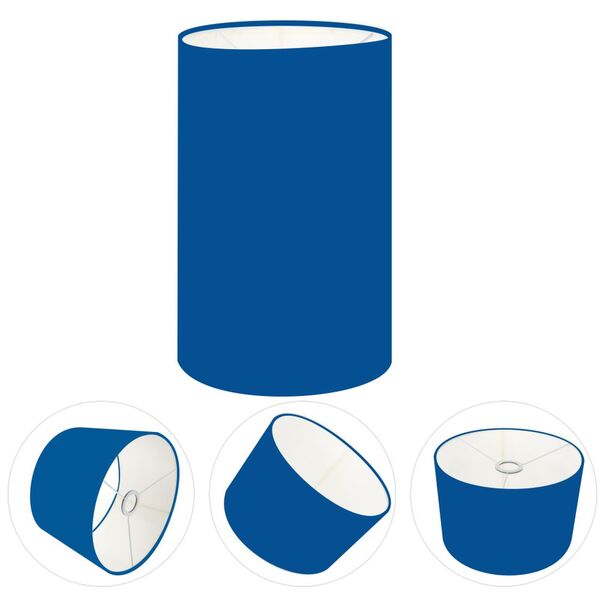 Cúpula Abajur Cilíndrica Cp-8002 Ø13x30cm Azul Marinho