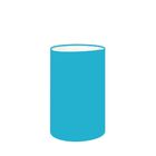 Cúpula Abajur Cilíndrica Cp-8002 Ø13x30cm Azul Turquesa