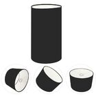 Cúpula Abajur Cilíndrica Cp-8002 Ø13x30cm Preto