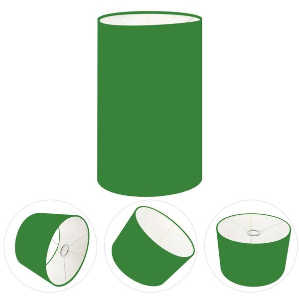 Cúpula Abajur Cilíndrica Cp-8002 Ø13x30cm Verde Folha