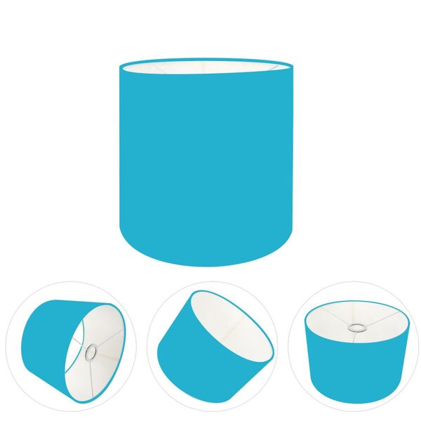 Cúpula Abajur Cilíndrica Cp-8005 Ø18x18cm Azul Turquesa