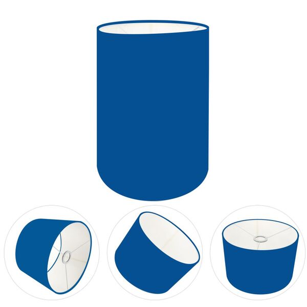Cúpula Abajur Cilíndrica Cp-8006 Ø18x25cm Azul Marinho