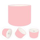 Cúpula Abajur Cilíndrica Cp-8013 Ø30x30cm Rosa Bebê
