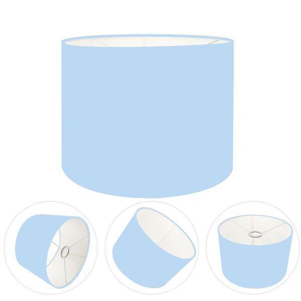 Cúpula Abajur Cilíndrica Cp-8015 Ø35x25cm Azul Bebê