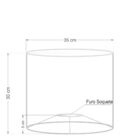 Cúpula Abajur Cilíndrica Cp-8016 Ø35x30cm Azul Turquesa