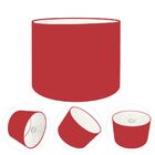 Cúpula Abajur Cilíndrica Cp-8016 Ø35x30cm Bordô
