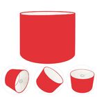 Cúpula Abajur Cilíndrica Cp-8016 Ø35x30cm Vermelho