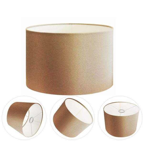 Cúpula Abajur Cilíndrica Cp-8021 Ø45x25cm Palha