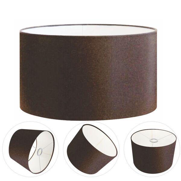 Cúpula Abajur Cilíndrica Cp-8026 Ø55x25cm Café