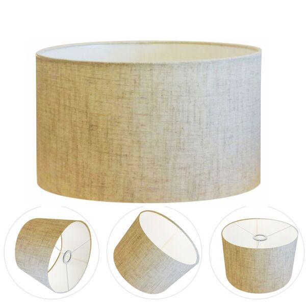 Cúpula Abajur Cilíndrica Cp-8026 Ø55x25cm Rustico Bege
