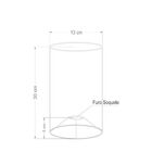 Cúpula Abajur E Luminária Cilíndrica Vivare Cp-8002 Ø13x30cm