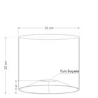 Cúpula Abajur E Luminária Cilíndrica Vivare Cp-8010 Ø25x25cm