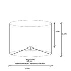Cúpula Cilíndrica 17x24 Linho