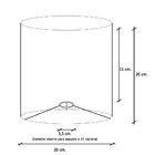 Cúpula Cilíndrica 20x20 Linho