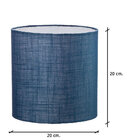 Cúpula Cilíndrica 20x20 Linho Azul