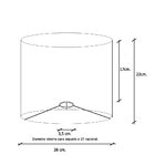 Cúpula Cilíndrica 28x22 Bege