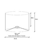 Cúpula Cilíndrica 35x25 Estampa Linho