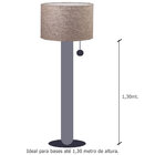 Cúpula Cilíndrica 45x30 Linho