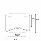 Cúpula Cilíndrica 45x30 Linho