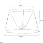 Cúpula De Abajur Elos Bege 20x16cm