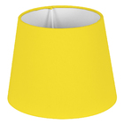 Cúpula De Abajur Tecido Amarelo 20x16cm