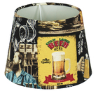 Cúpula De Abajur Tecido Bar 20x16cm