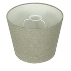 Cúpula De Abajur Tecido Cinza Escuro 20x16cm