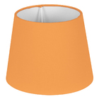 Cúpula De Abajur Tecido Laranja 20x16cm