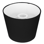 Cúpula De Abajur Tecido Preto 20x16cm
