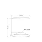 Cúpula Em Tecido Cilíndrica Abajur Luminária Cp-4046 18x18cm